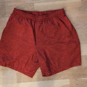 lululemon athletica Men's Heathered Red Athletic Shorts